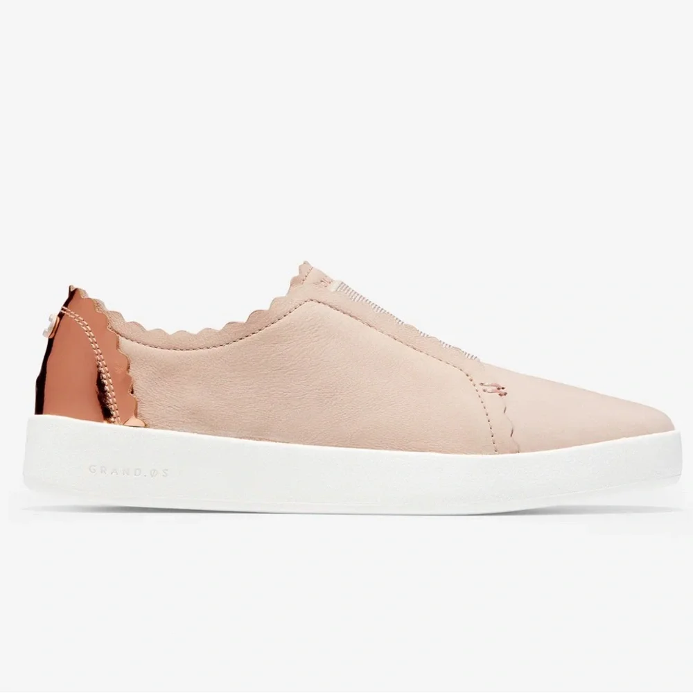 COLE HAAN Grandpro Spectator Nubuck Sneaker in Pink Rose Gold‎ Specchio Size 7